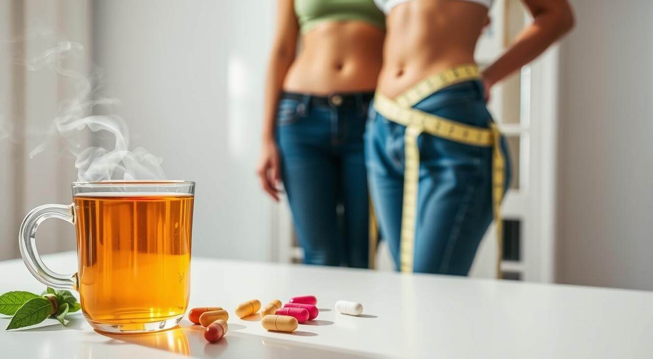 Chá para emagrecer vs Suplementos Chá para emagrecer